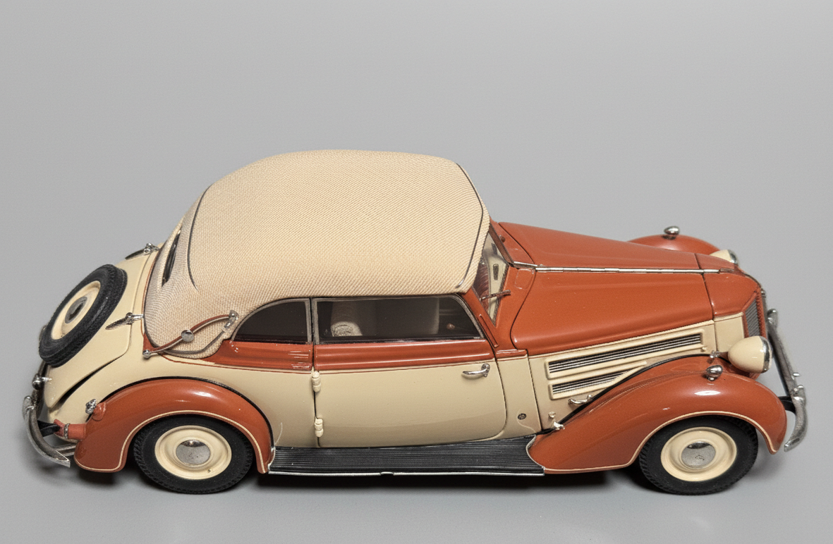 CMC M-032 — Audi 920 Cabriolet 1938-1940, left side profile, 1:18 scale diecast model