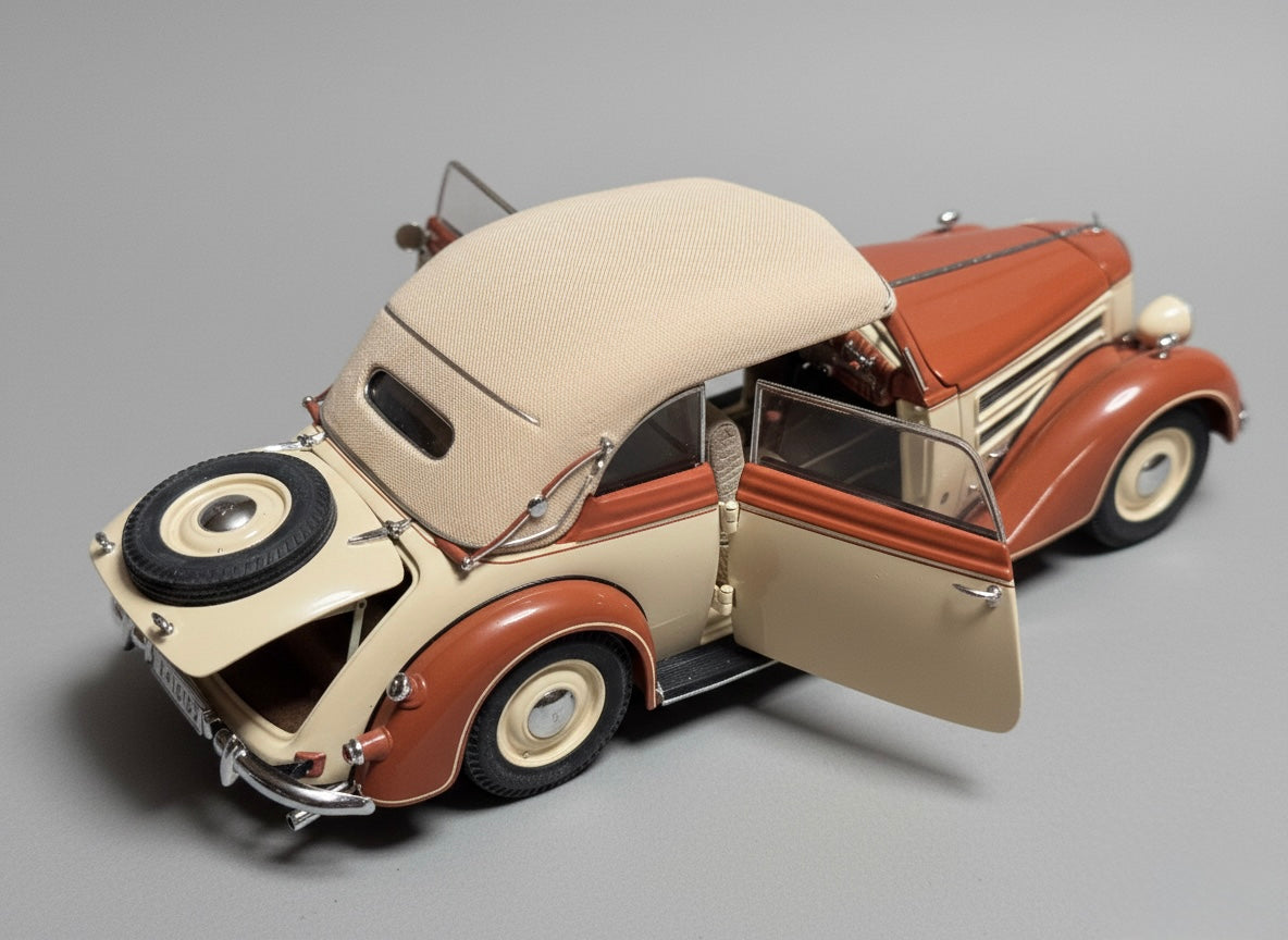 CMC M-032 — Audi 920 Cabriolet 1938-1940, rear three-quarter view, 1:18 scale diecast model