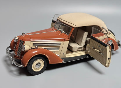 CMC M-032 — Audi 920 Cabriolet 1938-1940, front three-quarter view, alternate angle, 1:18 scale diecast model
