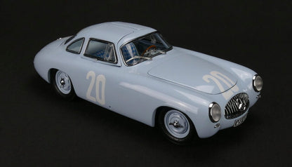 CMC M-159 — Mercedes-Benz 300 SL (W194) 1952, Hermann Lang #20, GP of Bern, front three-quarter view, left side, alternate angle, 1:18 scale diecast model