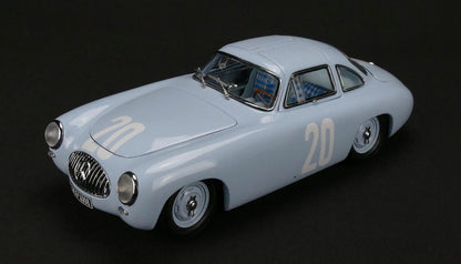 CMC M-159 — Mercedes-Benz 300 SL (W194) 1952, Hermann Lang #20, GP of Bern, front three-quarter view, 1:18 scale diecast model
