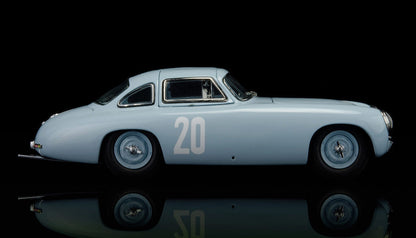 CMC M-159 — Mercedes-Benz 300 SL (W194) 1952, Hermann Lang #20, GP of Bern, right side profile, alternate angle, 1:18 scale diecast model
