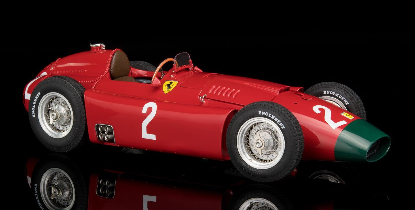 CMC M-185 — Ferrari D50 1956, Peter Collins #2, German GP Winner (Long Nose), left side profile, 1:18 scale diecast model