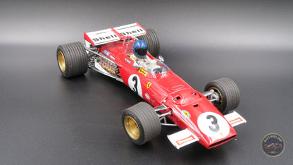 Exoto GPC97063 Ferrari 312B 1970, Jacky Ickx #3, Mexican GP winner, wired and plumbed flat-12 engine detail