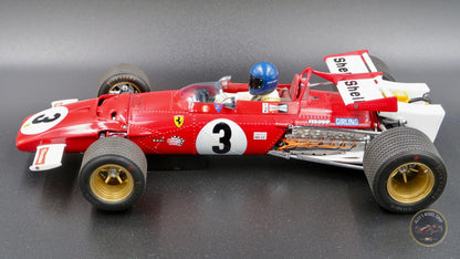 Exoto GPC97063 Ferrari 312B 1970, Jacky Ickx #3, Mexican GP winner, Firestone tyres on gold wheels, 1:18 diecast