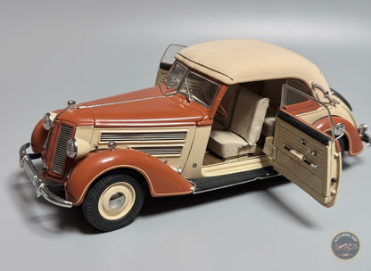 CMC M-032 — Audi 920 Cabriolet 1938-1940, front three-quarter view, alternate angle 2, 1:18 scale diecast model