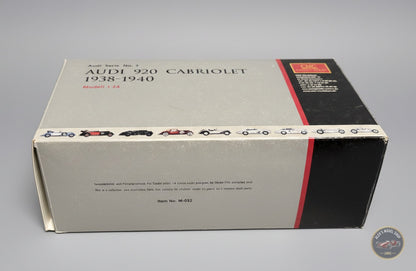 CMC M-032 — Audi 920 Cabriolet 1938-1940, packaging box, 1:18 scale diecast model