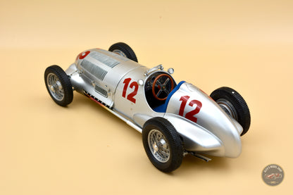 CMC 1:18 Mercedes-Benz W125 #12, Rudolf Caracciola (1937) — rear right three-quarter view