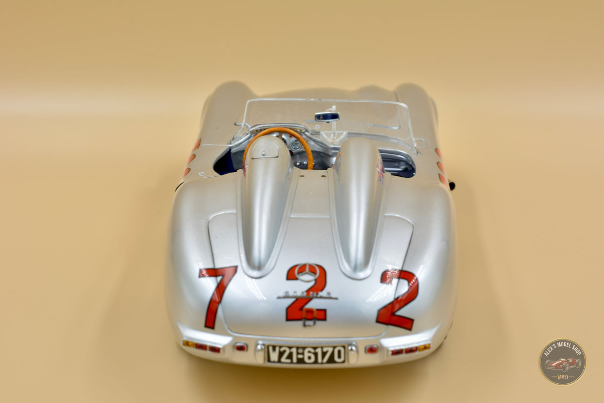 CMC M-066 Mercedes-Benz 300 SLR 1955, Stirling Moss #722, Sieger Mille Miglia, Heckansicht, Modellauto im Massstab 1:18