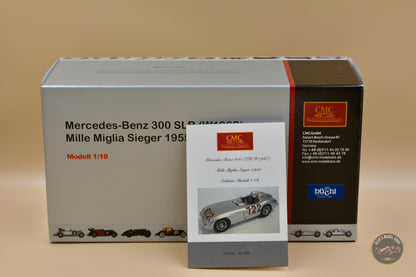 CMC M-066 Mercedes-Benz 300 SLR 1955, Stirling Moss #722, Sieger Mille Miglia, originale CMC-Verpackung, Modellauto im Massstab 1:18